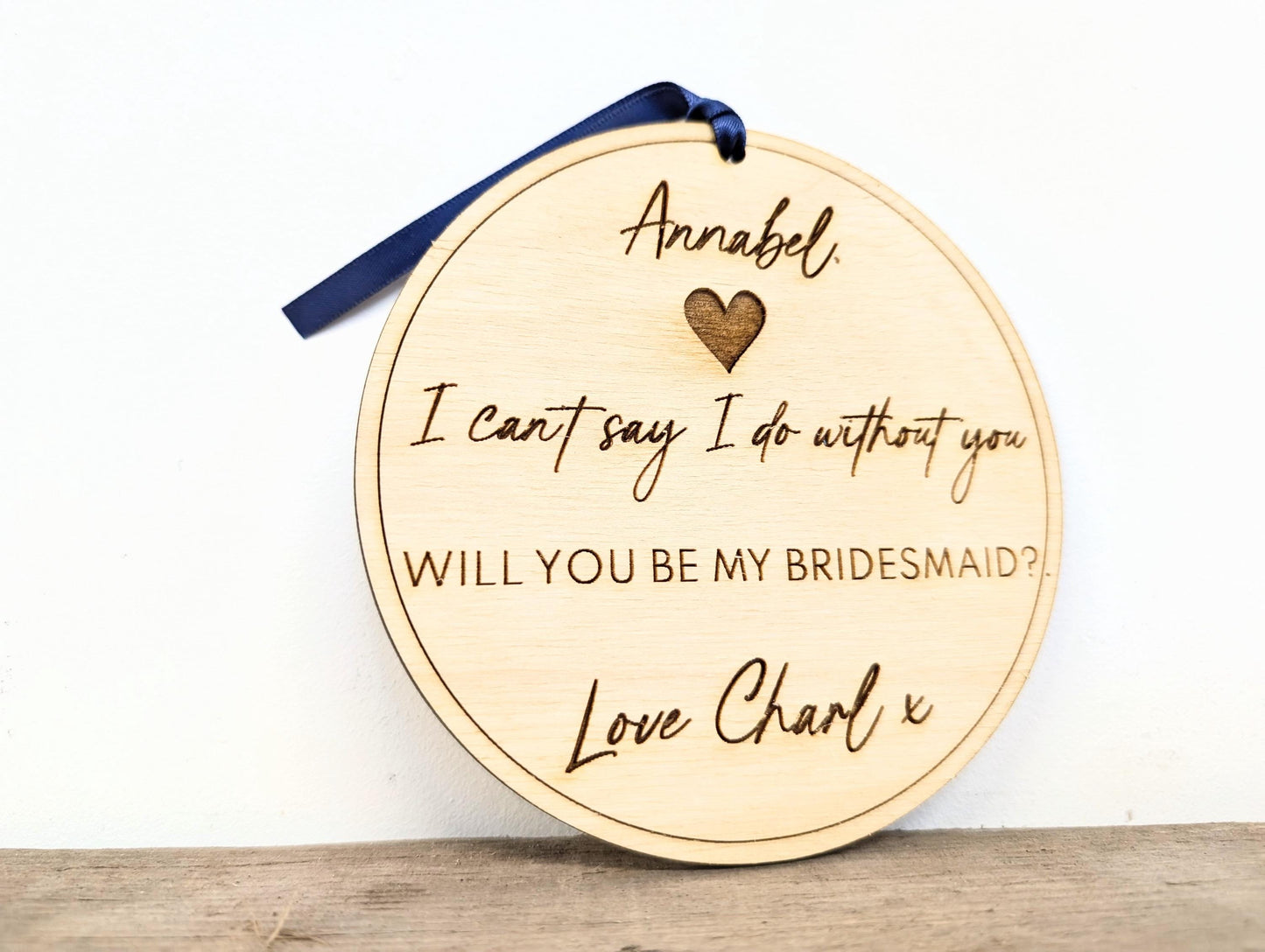 Personalised will you be my bridesmaid sign with name l Bridesmaid wooden sign l Gift for bridesmaid l Bridesmaid proposal gift