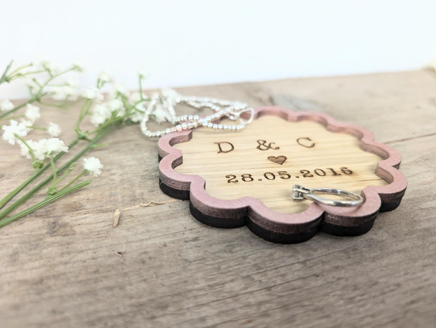 Personalised Wooden Trinket Keepsake with Names, Trinket Wedding Gift, Valentines Gift - Engaged - Couples - Anniversary - Trinket Dish/Tray