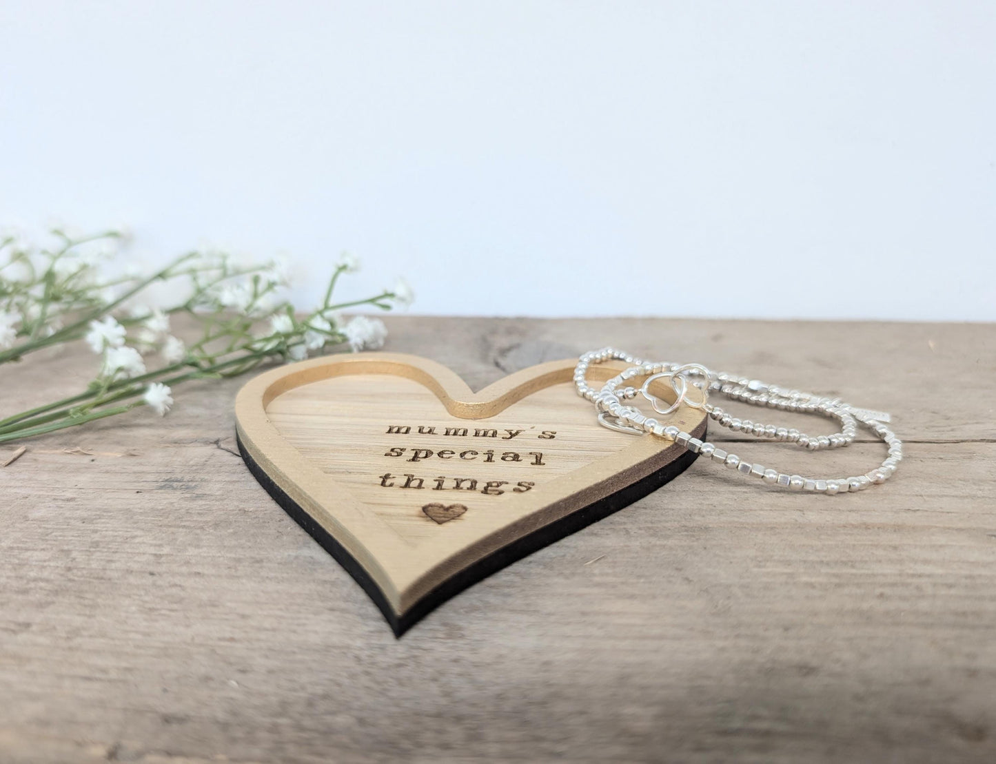 Personalised Special Things Heart Trinket Dish, Mum, Mummy, Grandma, Nanny, Friend Trinket Dish. Any Name Trinket Tray for Special Things.