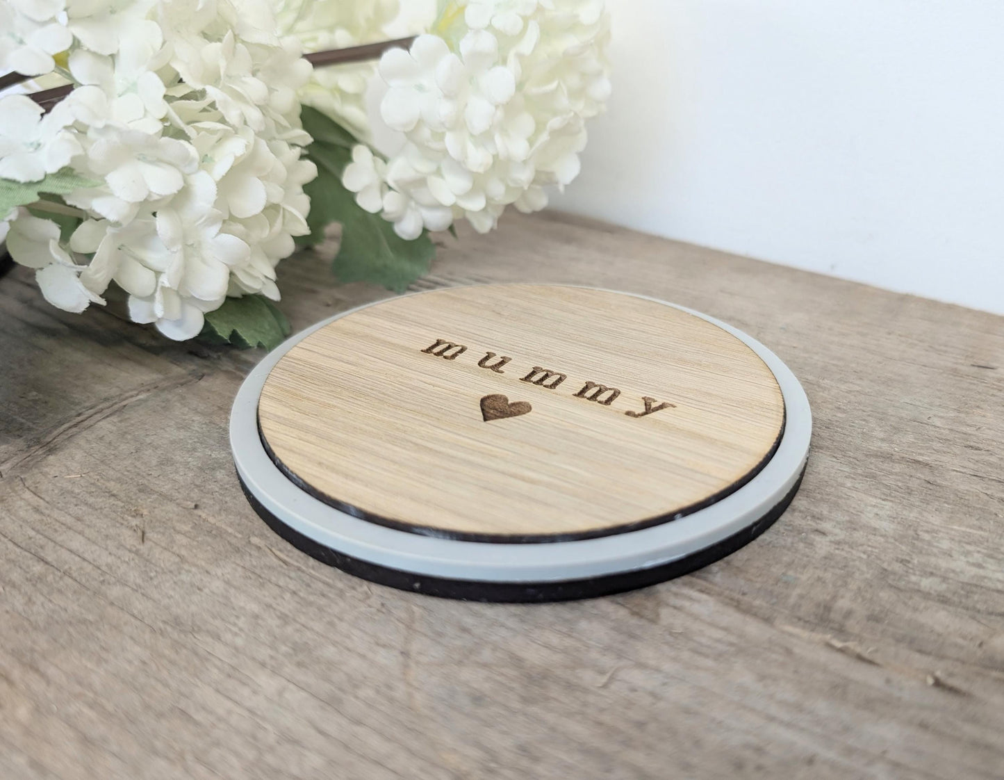 Mummy Coaster, Rustic Wooden Coaster for a Mummy. Handmade Mummy - Mommy - Mom Personalised Coaster. Mothers Day Gift. Small Gift for Mum.