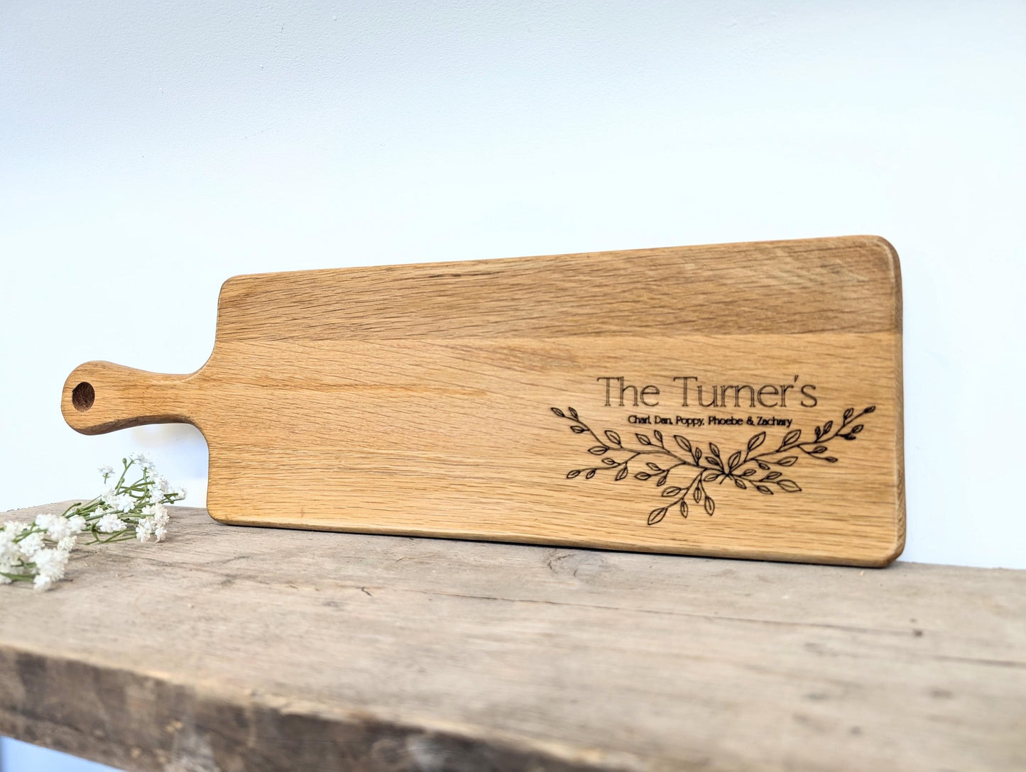 Personalised Engraved Wooden Serving Board - Rustic Engraved Charcuterie Board - Anniversary Gift - Wedding Gift - New Home Gift.