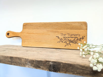 Personalised Engraved Wooden Serving Board - Rustic Engraved Charcuterie Board - Anniversary Gift - Wedding Gift - New Home Gift.