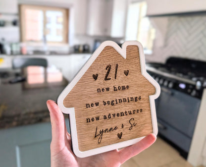 Personalised New Home Wooden Gift. New Home Trinket. Personalised Housewarming Keepsake. First Home Gift. House Gift. Moving Gift. New House