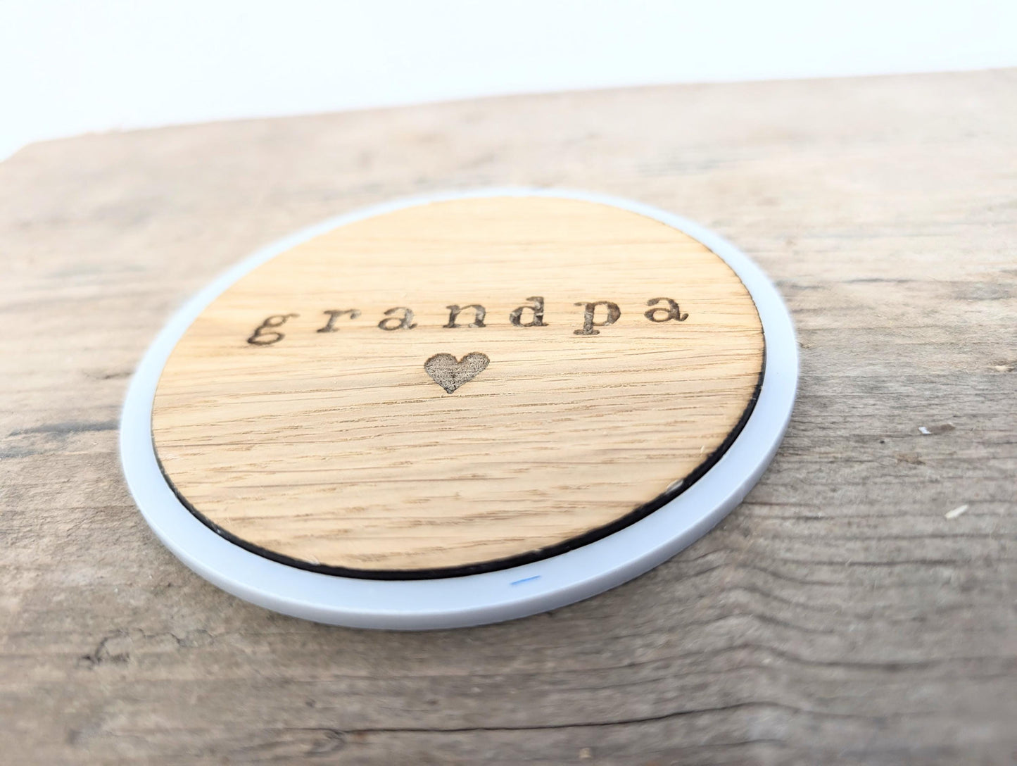 Personalised Grandad Wooden Coaster. Gift for a Grandpa. Handmade Grandad, Grandpa, Personalised Coaster. Fathers Day Gift for Grandad.