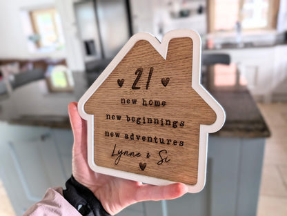 Personalised New Home Wooden Gift. New Home Trinket. Personalised Housewarming Keepsake. First Home Gift. House Gift. Moving Gift. New House